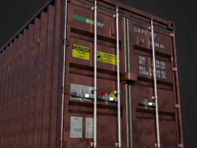 Shipping Container - 20 feet 3D model