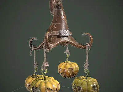 hellowen chandelier Free low-poly 3D model