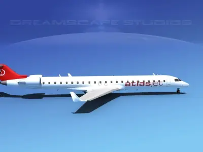 Bombardier CRJ900 Atlas Jet 3D model