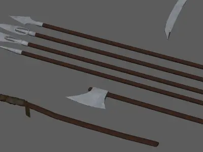 WWAATD Weapon Models Free low-poly 3D model