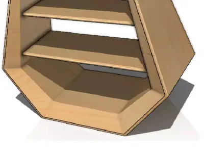 Special Wooden Showcase Free low-poly 3D model