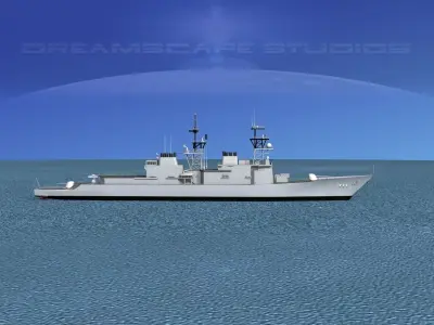 Spruance Class DD990 USS Ingersoll 3D model