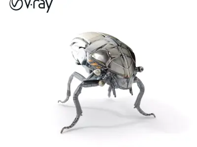 Cybernetic Insect Model Pack Low-poly 3D model