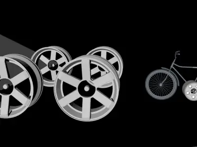 Tesla cyber truck modified With accessories and Garage Low-poly 3D model