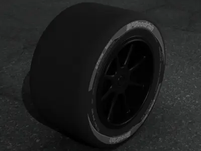 Super Slick Wheel and Tire Game Ready Free low-poly 3D model