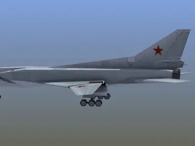 Tu-22 Backfire LD1 Low-poly 3D model