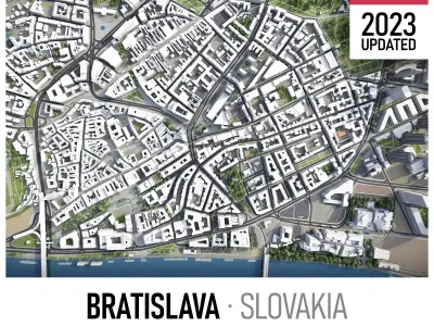 Bratislava Low-poly 3D model