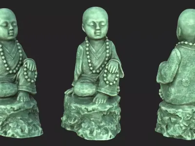 CHILD BUDDHA STATUE 2 Low-poly 3D model