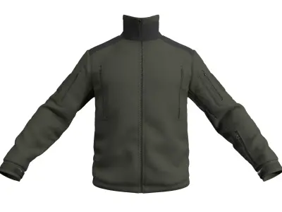 Liberty Helikon-Tex Fleece Jacket - Marvelous Designer 3D model