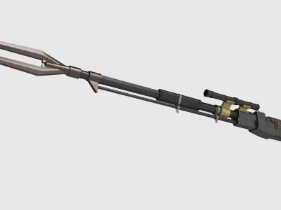 Amban sniper blaster rifle from The Mandalorian 3D model