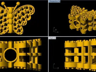 butterfly pendant 3dm file 3D print model
