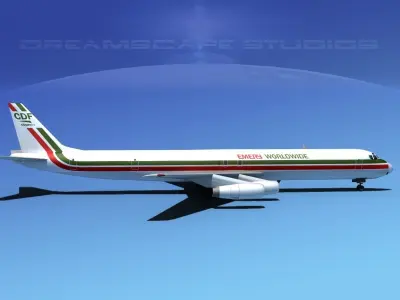 Douglas DC-8-63F Emery Air 3D model