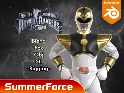 White Ranger - Mighty Morphin Power Rangers The Movie 3D model