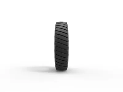 Semi truck tire 5 Scale 1 to 25 3D print model