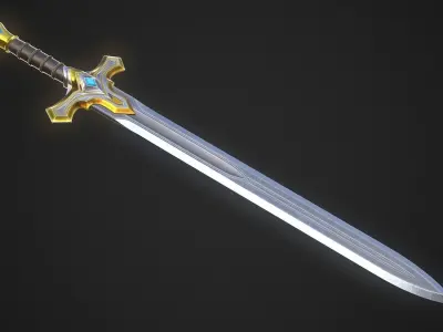 Sword A6 Low-poly 3D model
