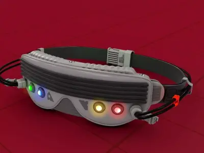 Cyber Punk Game Glasses 3D model
