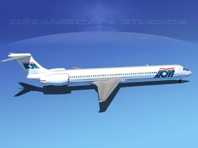 Douglas MD-80 AOM French Airlines 3D model
