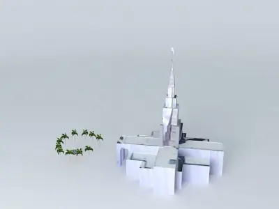 Mormon temple Campinas 3D model