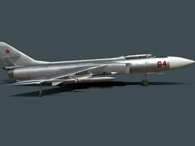Yak-28-64 Prototype Interceptor Low-poly 3D model