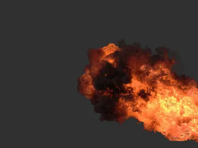 Houdini Heavy Fire asset file 3D model
