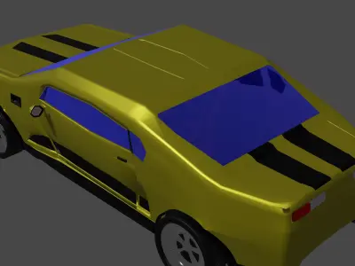 Bumblebee car Free low-poly 3D model