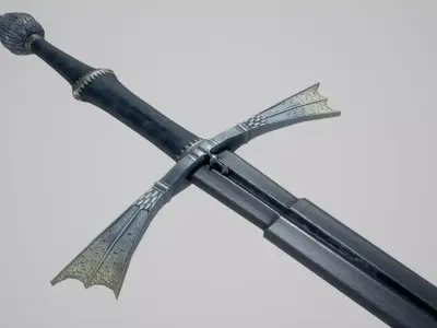 House of the Dragon sword Dark Sister - PBR Low-poly 3D model Low-poly 3D model