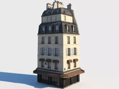 Corner paris building 3D model