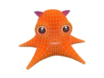 Dumbo Octopus Animated Cartoon  Low-poly 3D model