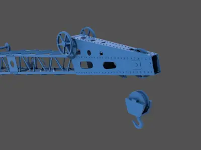 Yamato aircrafts stern Crane - Commercial license - 1-100 scale 3D print model