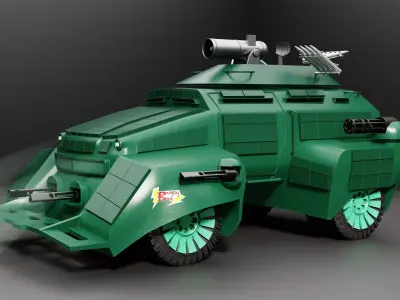 Fantasy Battle Vehicle - Bugsy Boy - Copyright Low-poly 3D model