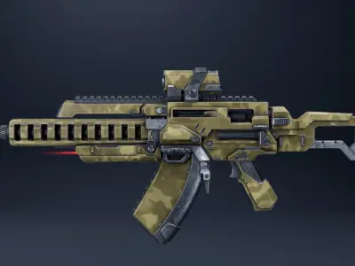 Weapon Sci Fi Pack Vol3 Low-poly 3D model