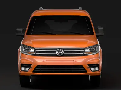Volkswagen Caddy Maxi Crew Bus 2018 3D model