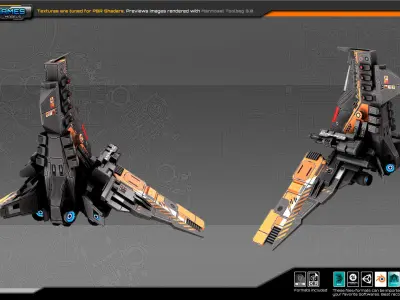 SF Fighter ZR3 Low-poly 3D model