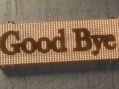 Cinematic LED Message Display Strip Low-poly 3D model