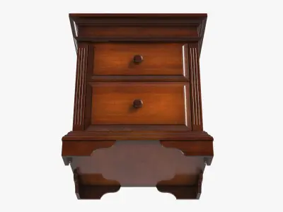 Bedside Table Dark 3D model