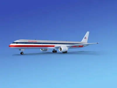 Boeing 757-300 American 3D model