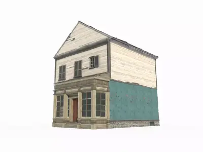 17th century urban residential buildings 3D model