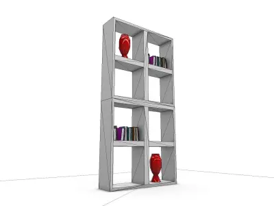 Decorated Shelve Medium SHC Quick Office LM Low-poly 3D model