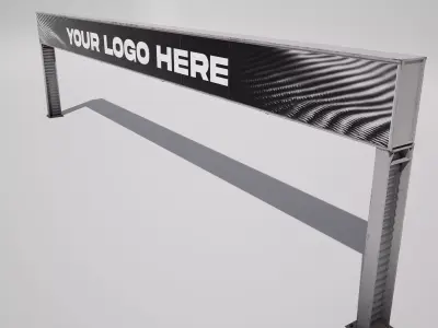 Racetrack Advertising Billboard 3D model