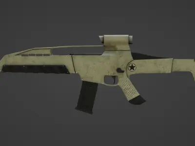 XM8 Rifle Low-poly 3D model