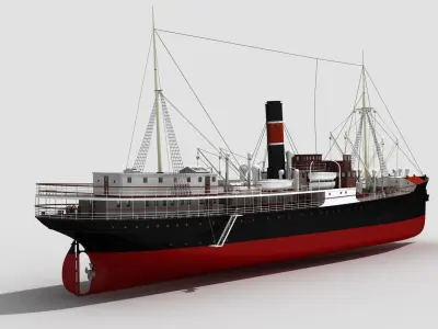 DS Finmarken ship Low-poly 3D model