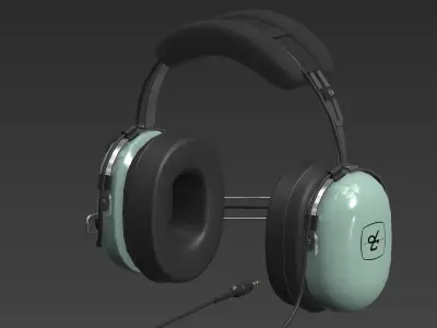 Headset Low-poly 3D model