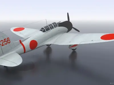 D3A1 - Rigged Low-poly 3D model