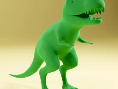 Toy T-Rex - Simplified Trex-T Rex FigurineTyrannosaurus Dinosaur Low-poly 3D model