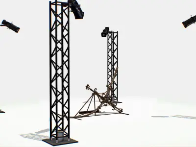 Church of Reconciliation cross Berlin Wall Low-poly 3D model