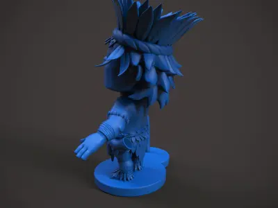Tribal Man Cartoon 3D print model