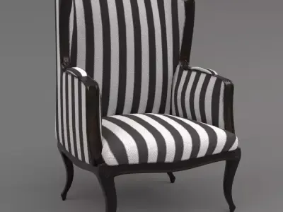 Queen Sofa Chair PBR multiple designs Free low-poly 3D model