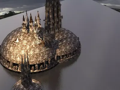 SciFi Dome winter Kit bash 3D model