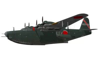 Kawanishi H8K Emily Type12 Late 3D model