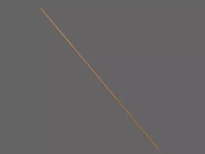 PBR Wushu Stick Wood1 Low-poly 3D model